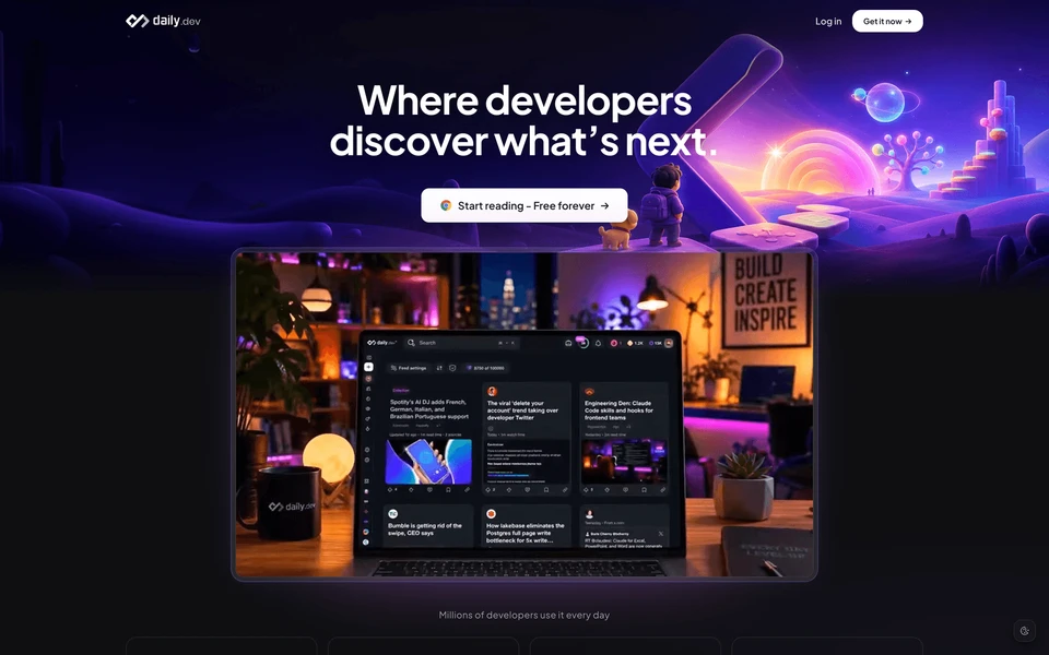 Screenshot of Daily.Dev