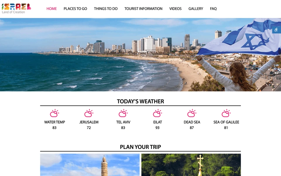 Screenshot of Israel.travel