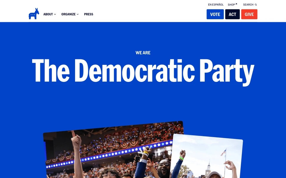 Screenshot of Democrats.org