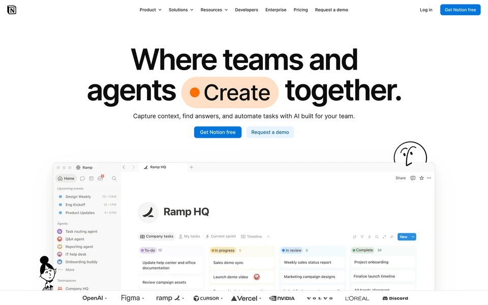 Screenshot of Notion.com