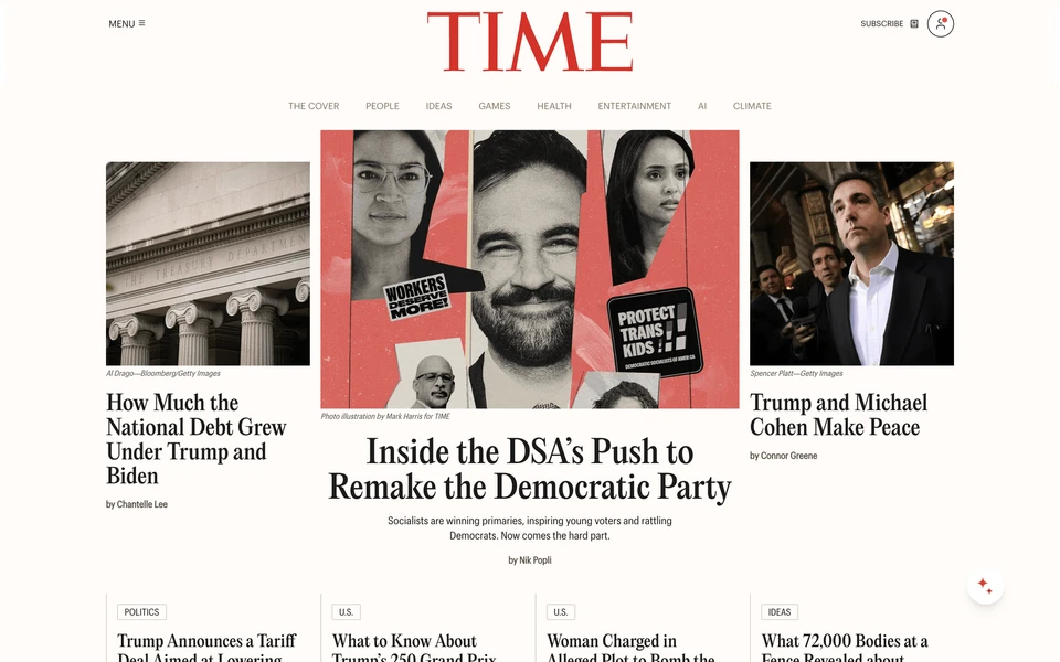 Screenshot of TIME.com