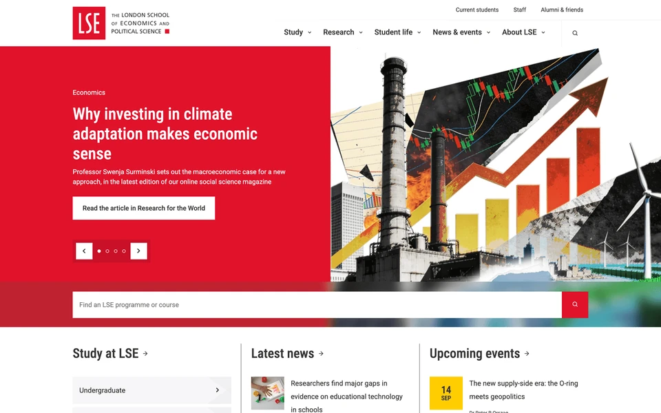 Screenshot of LSE.ac.uk