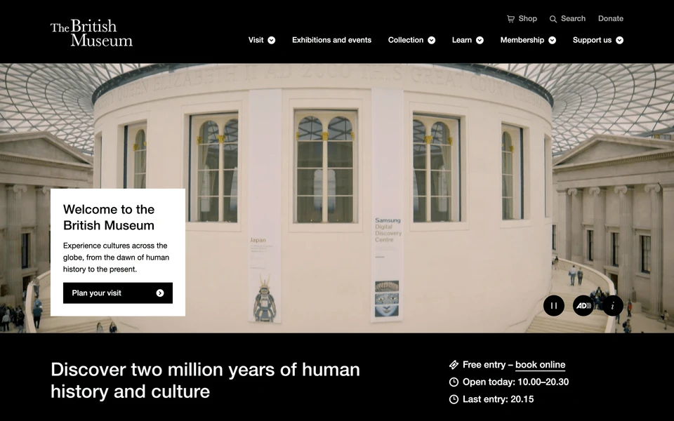 Screenshot of BritishMuseum.org