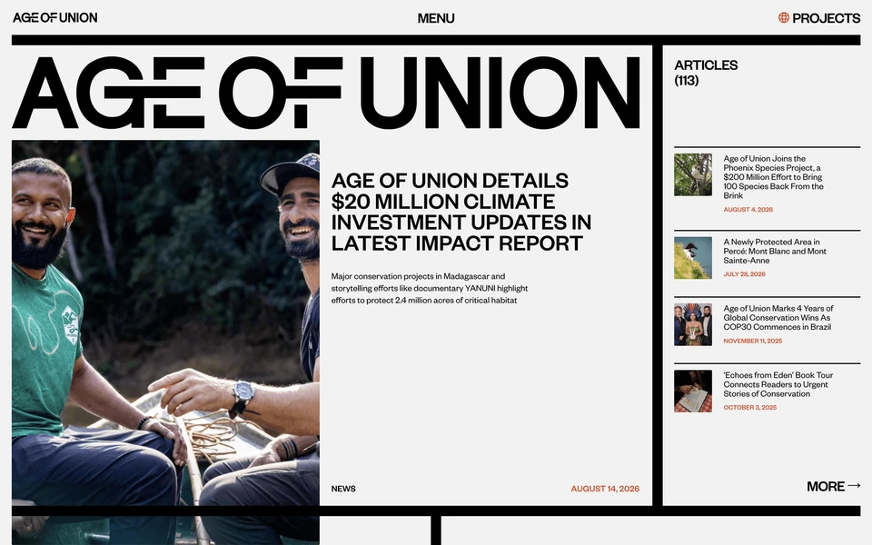 Screenshot of AgeOfUnion.com