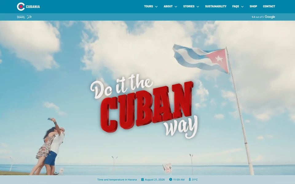Screenshot of CubaniaTravel.com