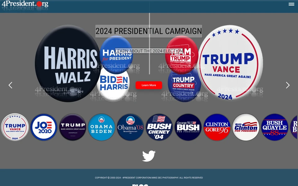 Screenshot of 4President.org