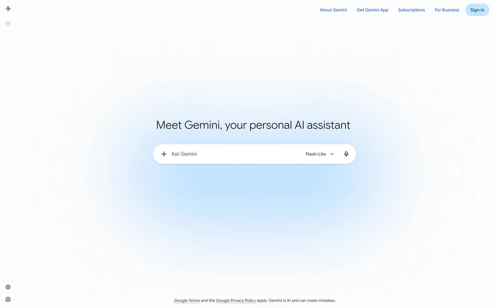 Screenshot of Google.com Gemini