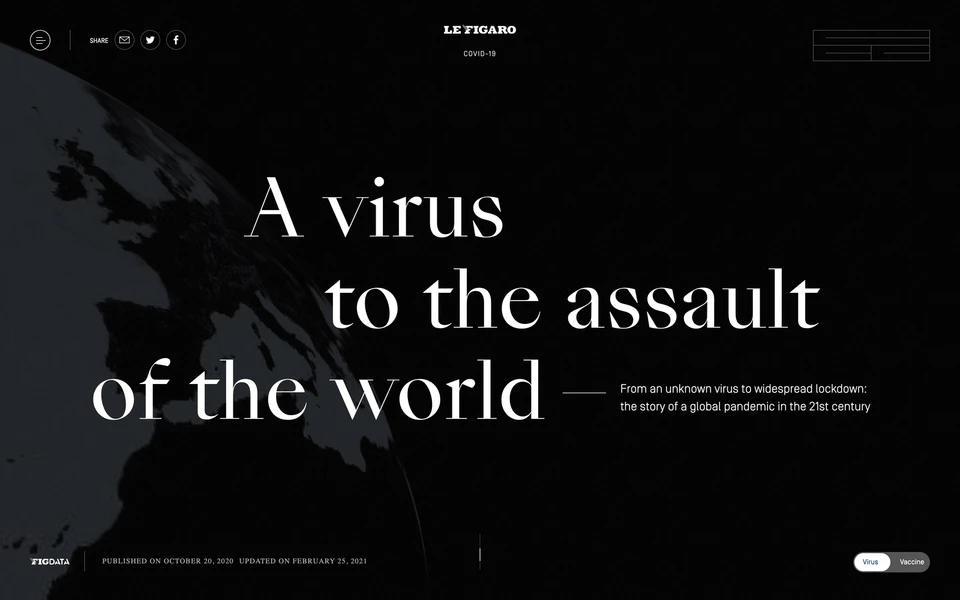 Screenshot of Lefigaro.fr COVID-19