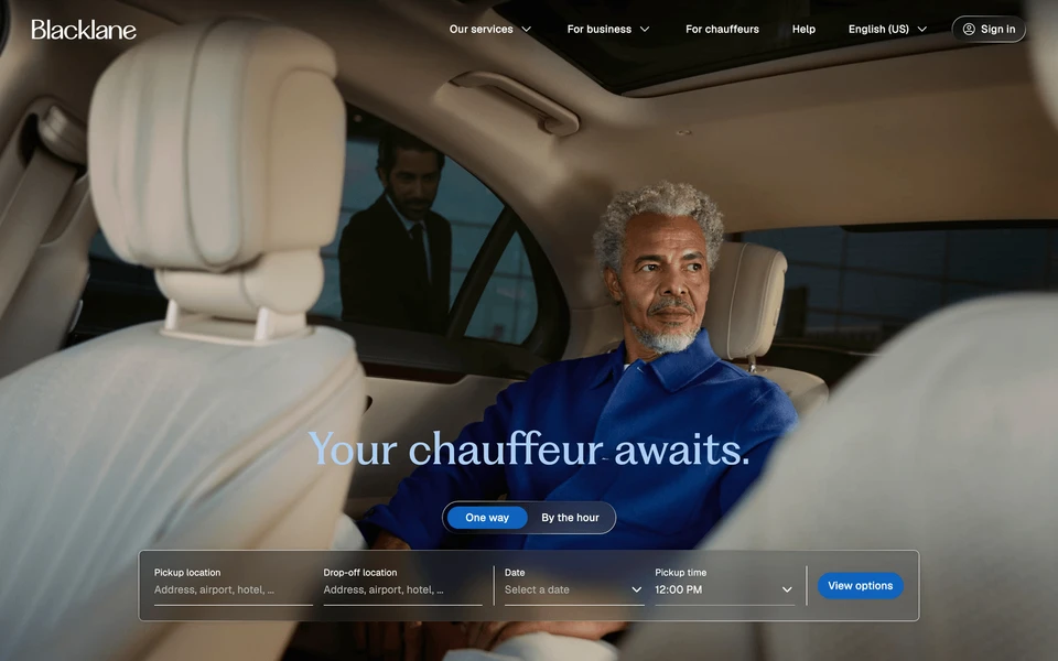 Screenshot of Blacklane.com
