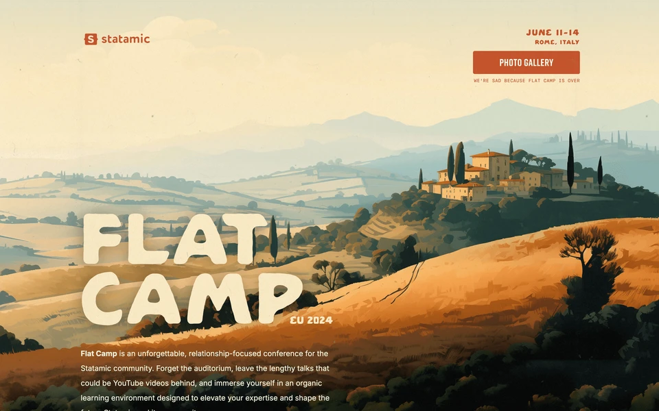 Screenshot of FlatCamp.com
