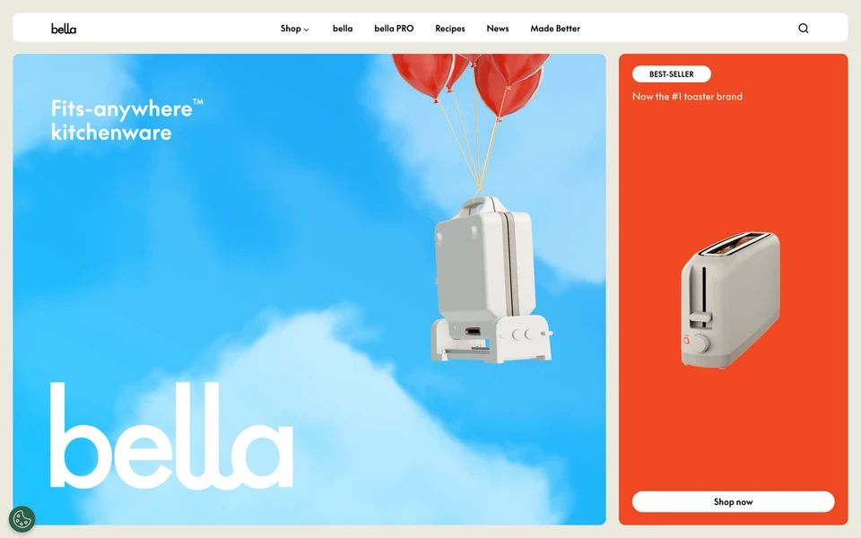 Screenshot of BellaKitchenware.com