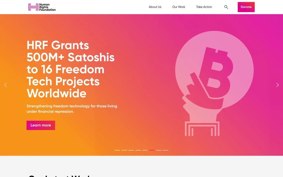 Screenshot of HRF.org