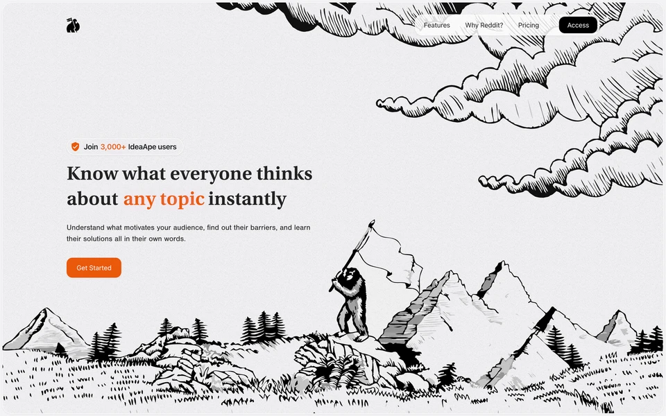 Screenshot of IdeaApe.com