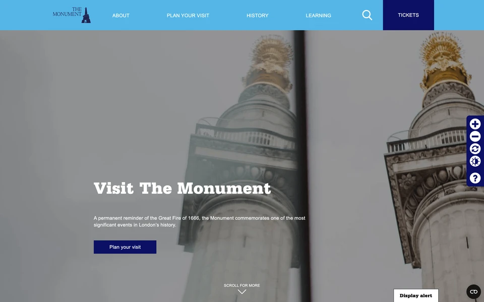Screenshot of TheMonument.org.uk