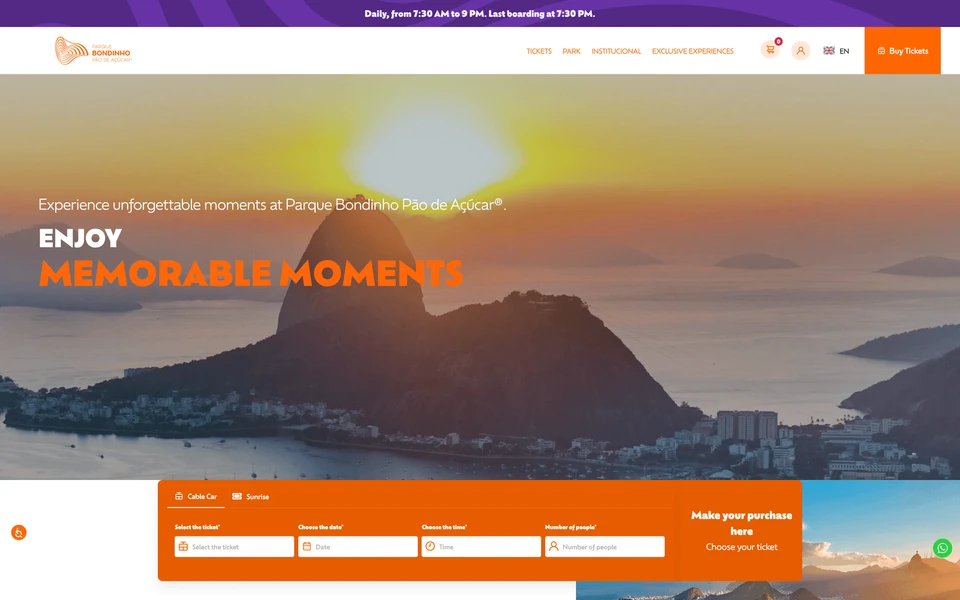 Screenshot of Bondinho.com.br