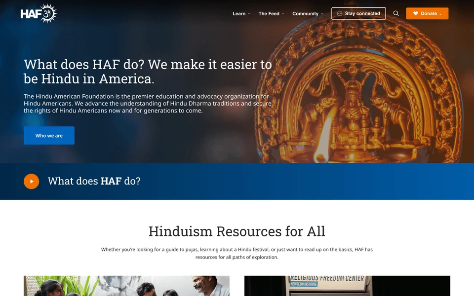 Screenshot of HinduAmerican.org