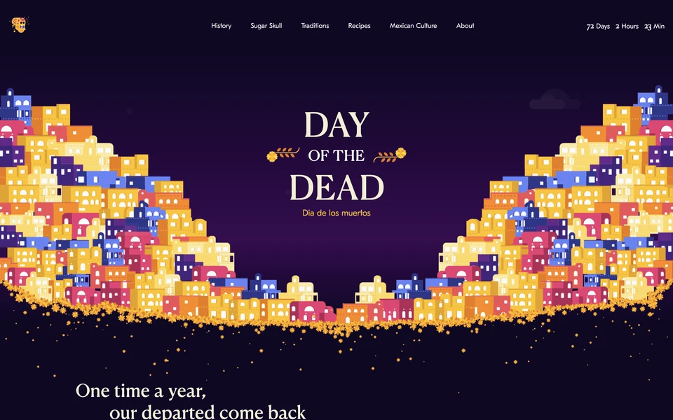Screenshot of DayOfTheDead.holiday