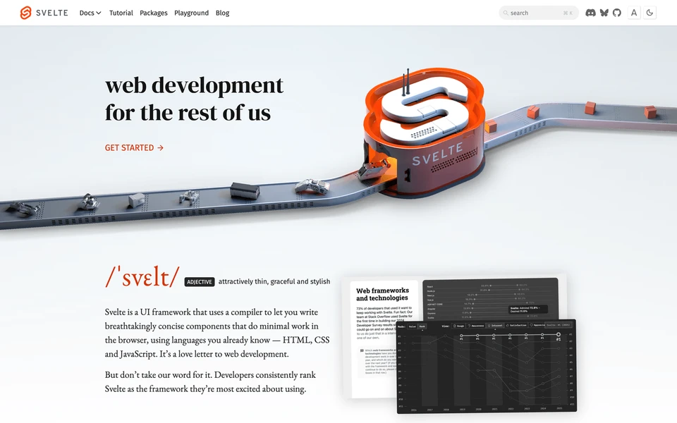 Screenshot of Svelte.dev