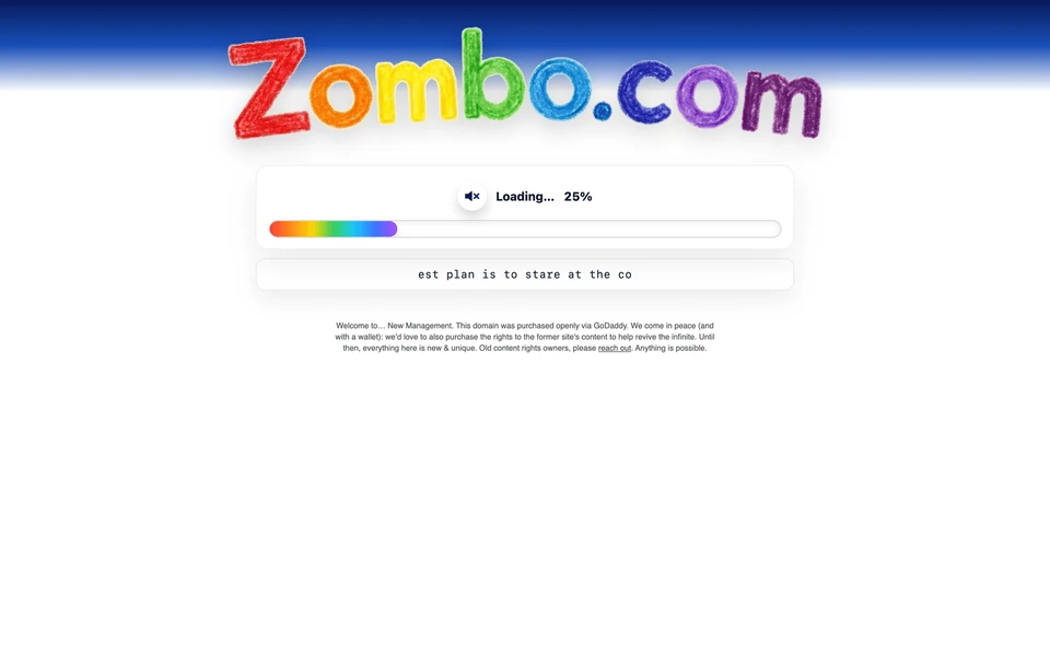 Screenshot of Zombo.com