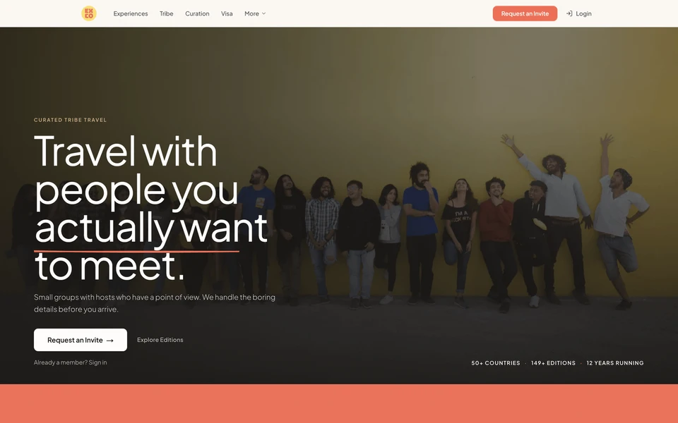 Screenshot of TheExperience.co