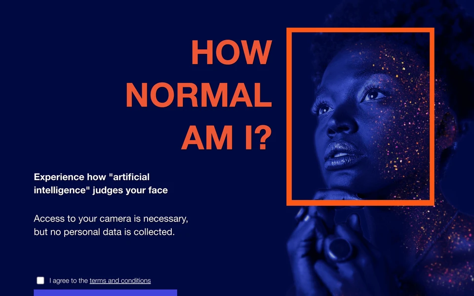 Screenshot of HowNormalAmI.eu