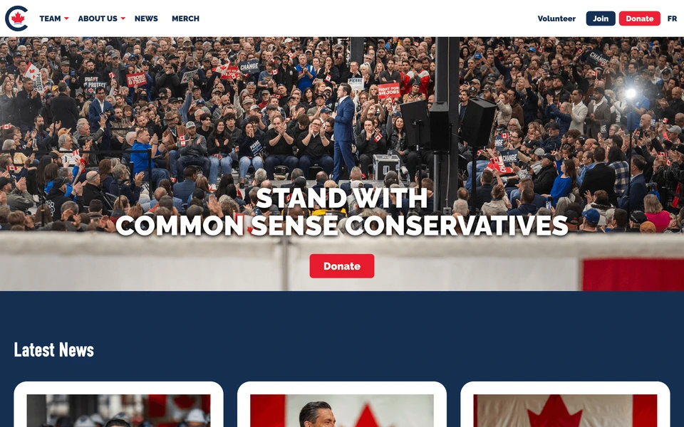 Screenshot of Conservative.ca