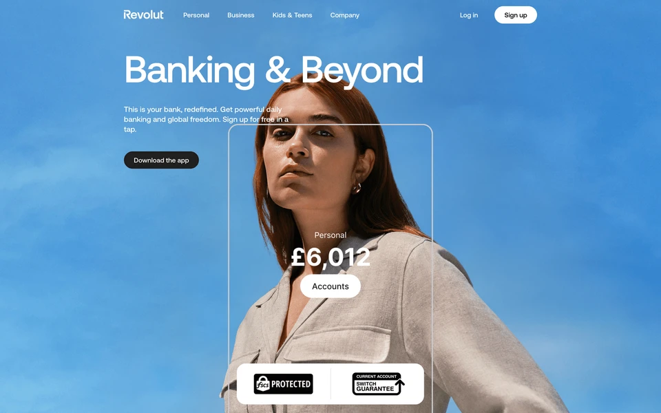 Screenshot of Revolut.com