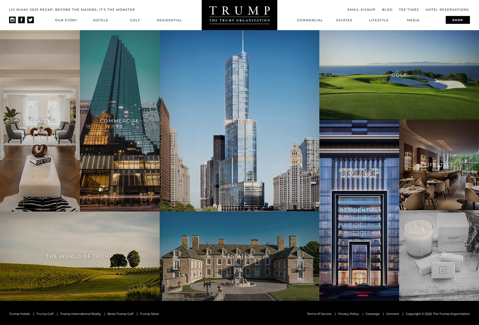 Screenshot of Trump.com